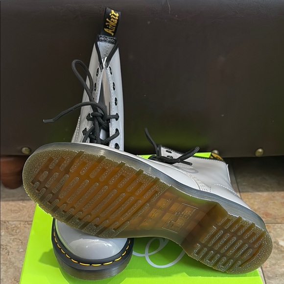 Dr. Martens Gray Lace-Up Boots - Picture 2 of 5